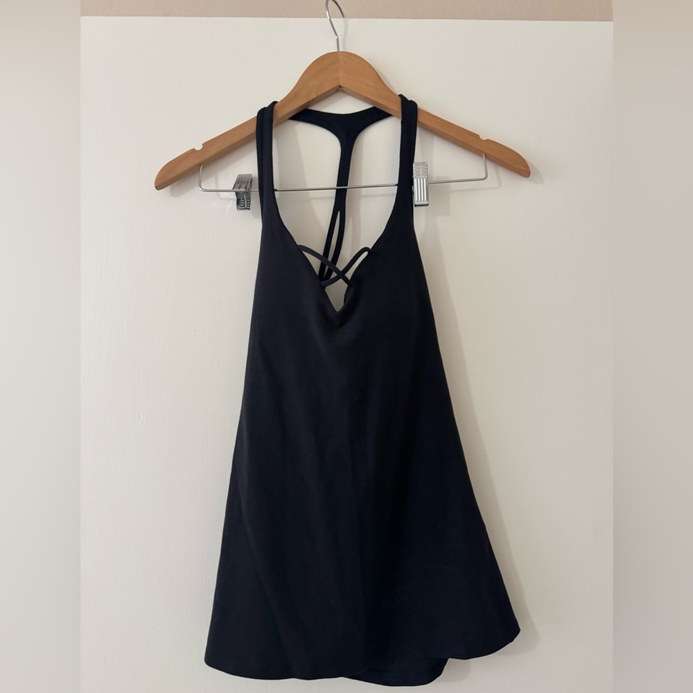 Lululemon Black Strappy Open-Back Tank